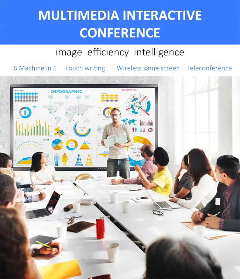 High Quality 75 Inch Class 4k Uhd Finger Touch Portable Interactive Whiteboard For Classrooms Suppliers