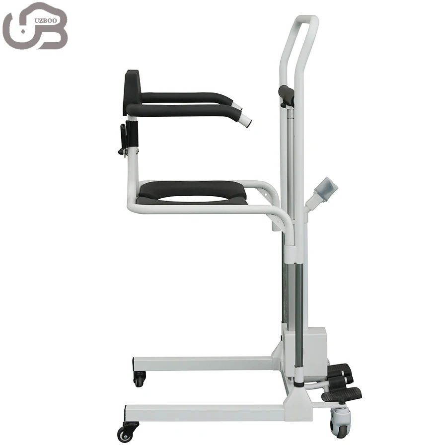 UZYW-01 Home Care Paralysis Mover Electric Lift Patient Transfer Chair With Commode Hole With Motor Nursing Aid Wheelchair
