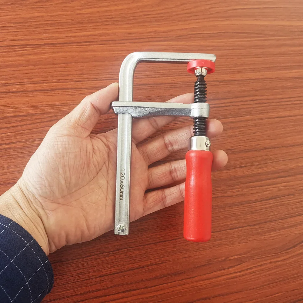 Allsome 120-300mm Wood Handle Guide Rail Clamps with Screw Action Arm for Woodworking MFT Table and Cutting Track