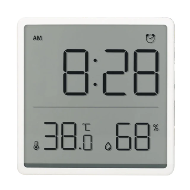 Household thermometer and hygrometer alarm clock simple LCD electronic clock baby room