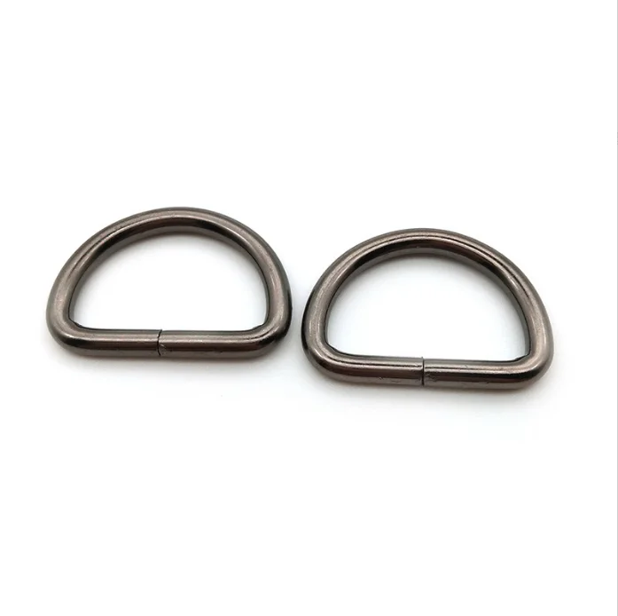 Customized bag accessories wire forming welding metal stainless steel d ring brass d ring belt buckles