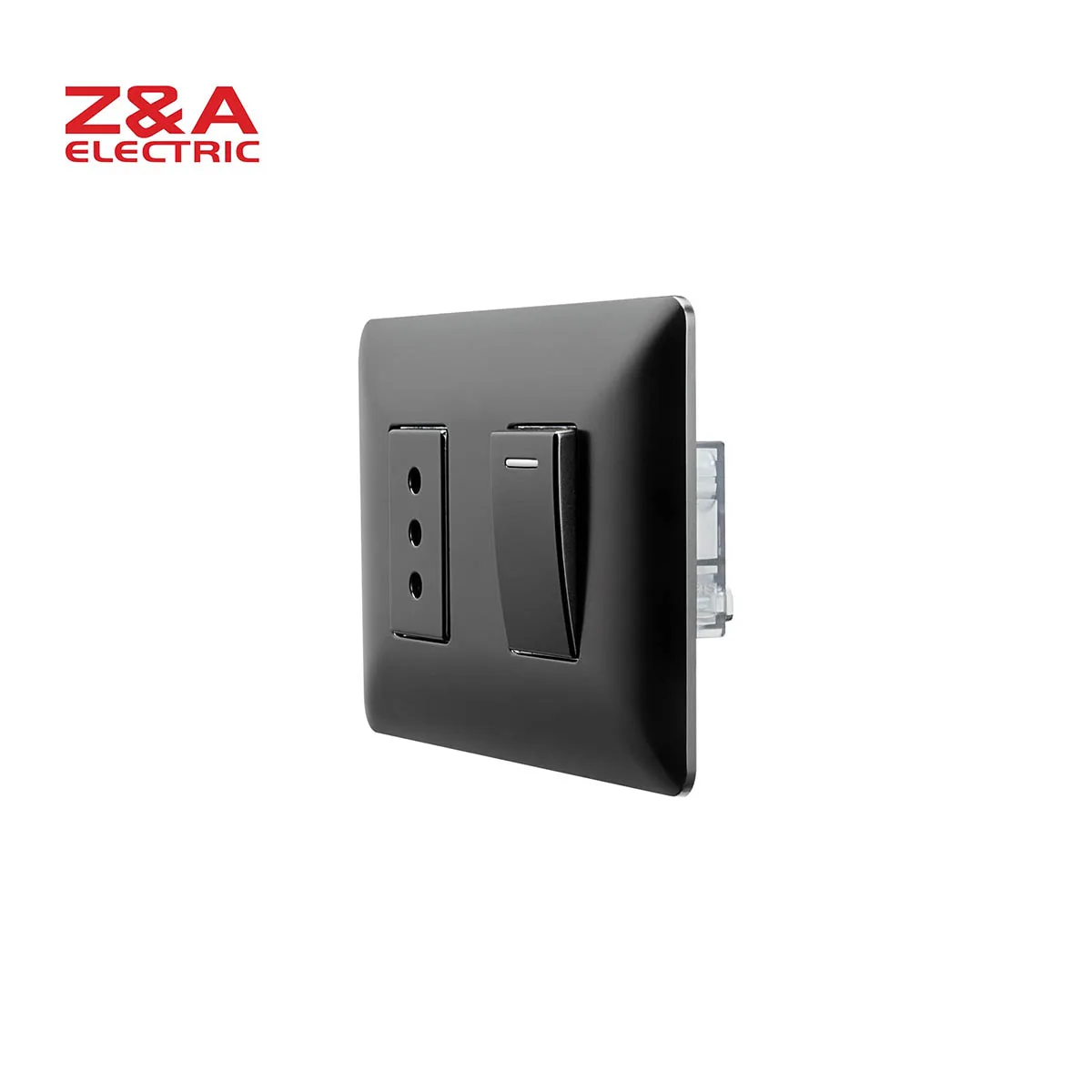 AM2227.FMBK AM Series Full Matte Black Z&A ZA electrical  wall switch