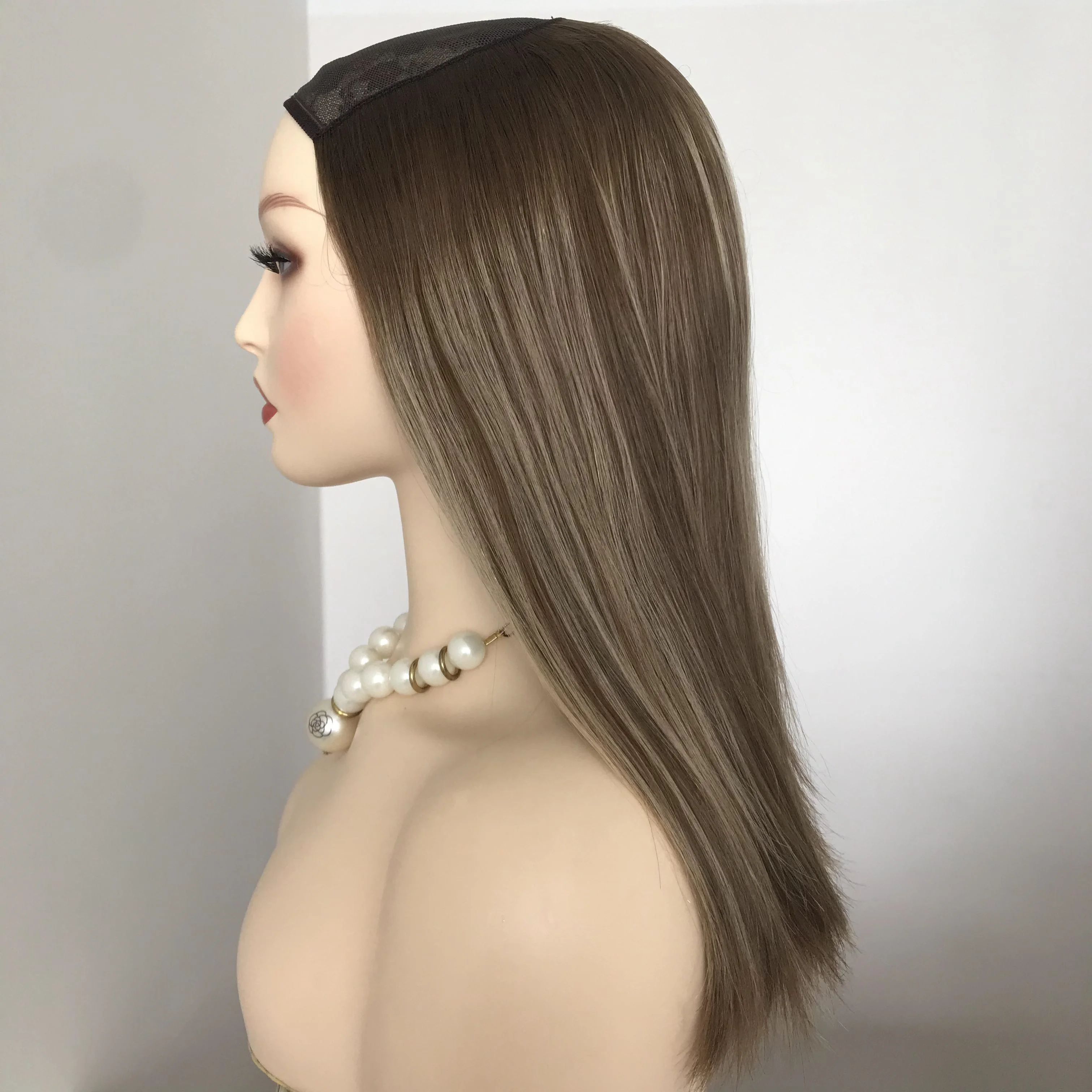 Hot Sales Jewish Hat Fall wigs Human Virgin Hair Machine Made Jewish European Hat Fall Wig