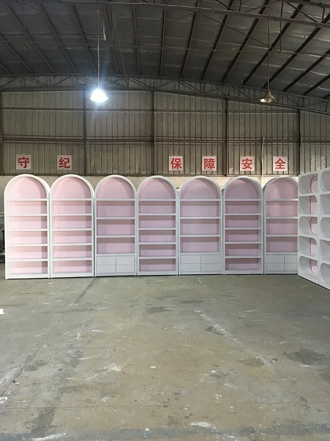 custom body care essence oil display shelves essence oil showcase with LED light Hair Serum Essential promotion display stand