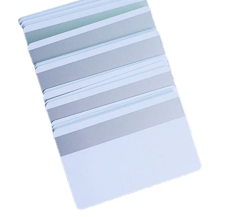 Silver Magnetic Strip Hico 2750oe White Blank Magnetic Card PVC White Card