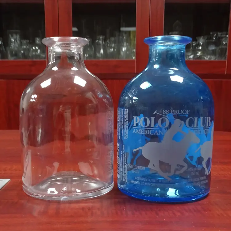 High quality custom branded liquor gin bottle with white label