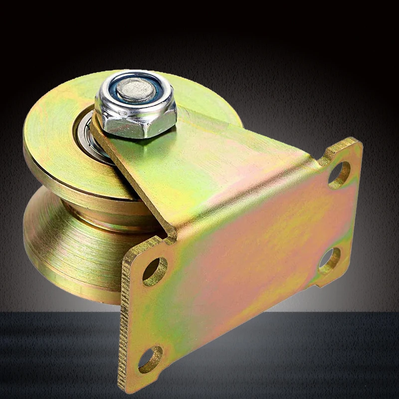 V groove roller for Sliding gate machined steel guide roller track caster