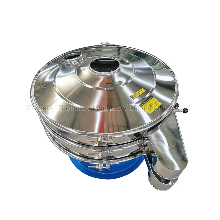 Stainless Steel Rotary Vibrating Sifter Sugar Powder Vibration Screening Machine Round Sieve Shaker Machine For Kaolin
