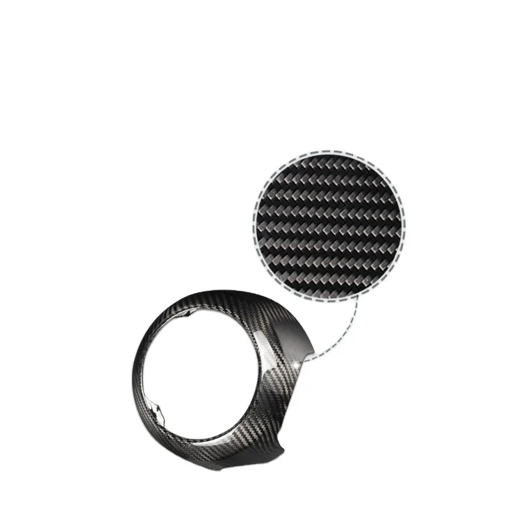 For MINI Cooper F56 Carbon Fiber Car Interior Accessories Steering Wheel Center Cover For MINI Cooper R56 Clubman F55