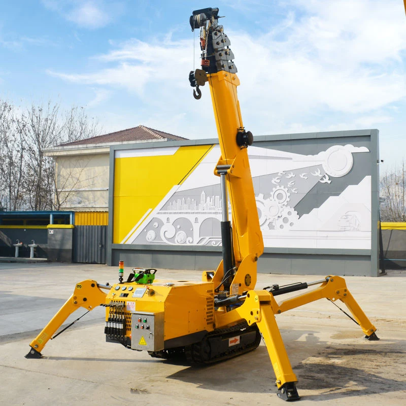 Micro Crawler Crane 5 Ton Telescopic Boom Small Hydraulic Diesel Engine Mini Spider Crane Price