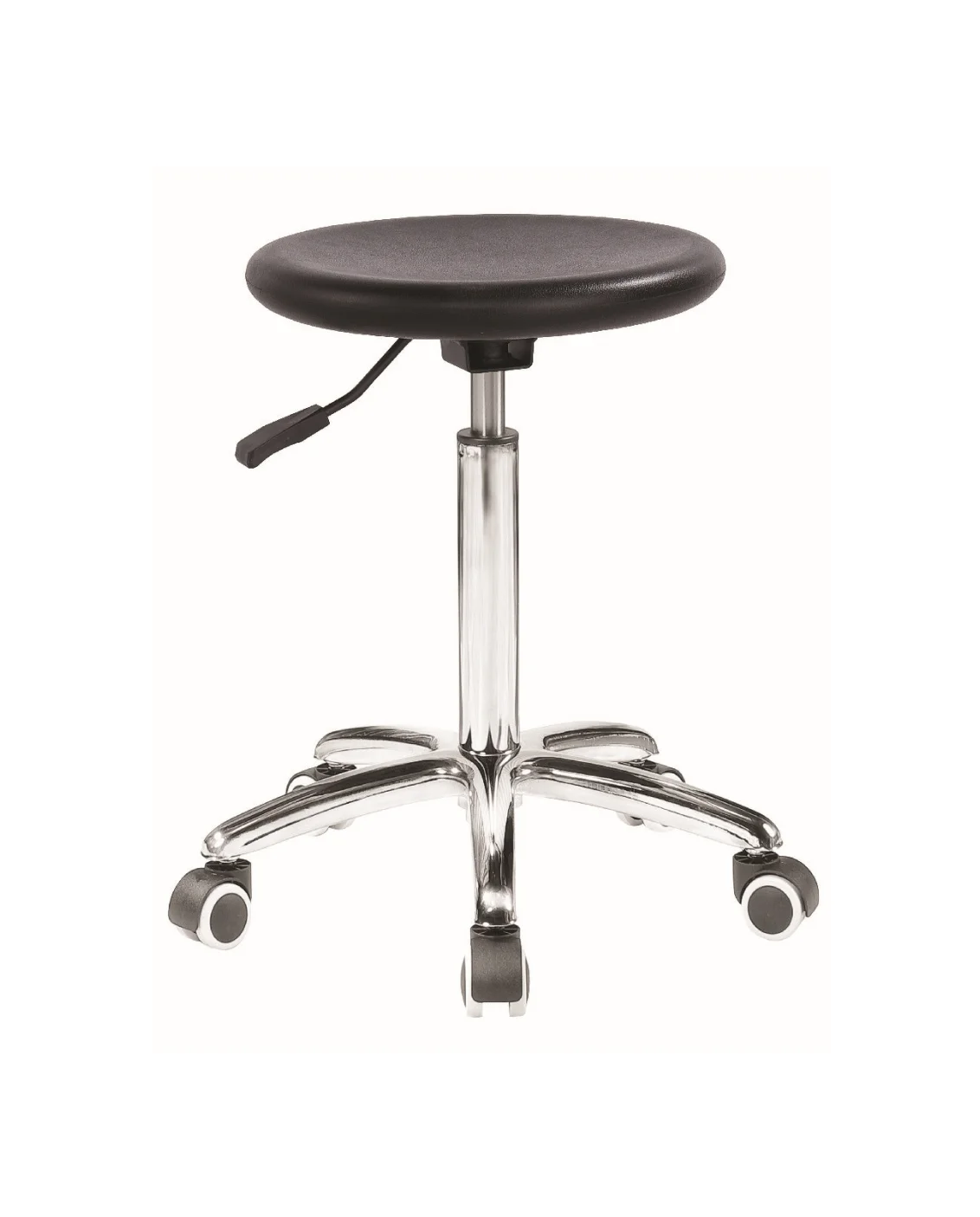 Round Stool With PU Leather,Height Adjustable for Shop,Counter,Office,SPA Salon,Pedicure,Tattoo; Black