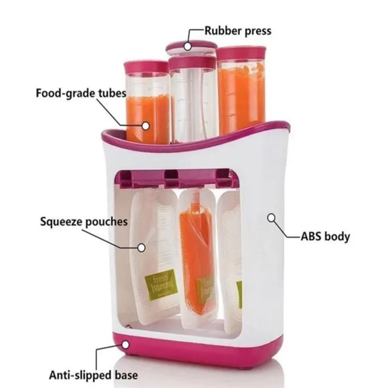 Hot Baby Food Dispenser Bags Squeeze Station for Homemade Baby Food Pouch Filling Station for Puree Food for Babies and Toddlers