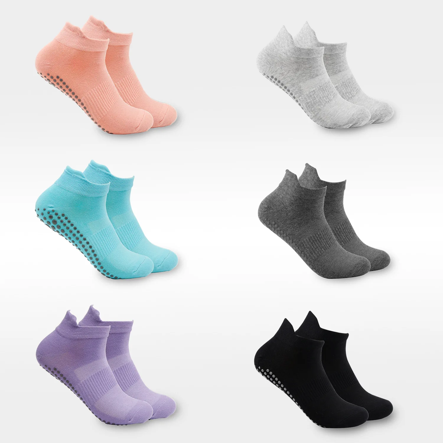Women Pilates Grip Socks Yoga Socks with Grips for Women Non-Slip Athletic Socks