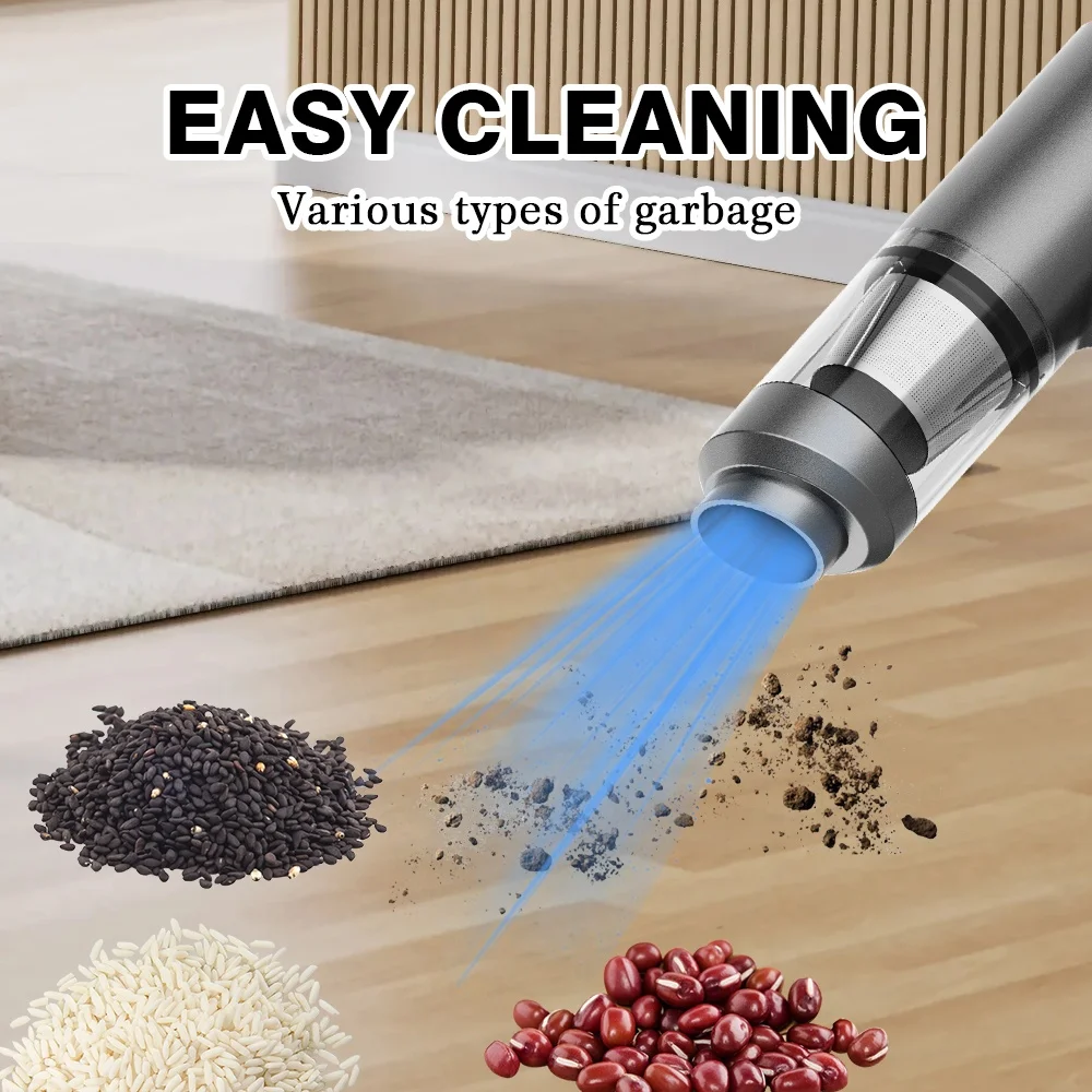 Handheld Car Vacuum Cleaner Wireless High Power Air Blower Strong Suction Blowing Dual Purpose Mini Household Vacuum Cleaner