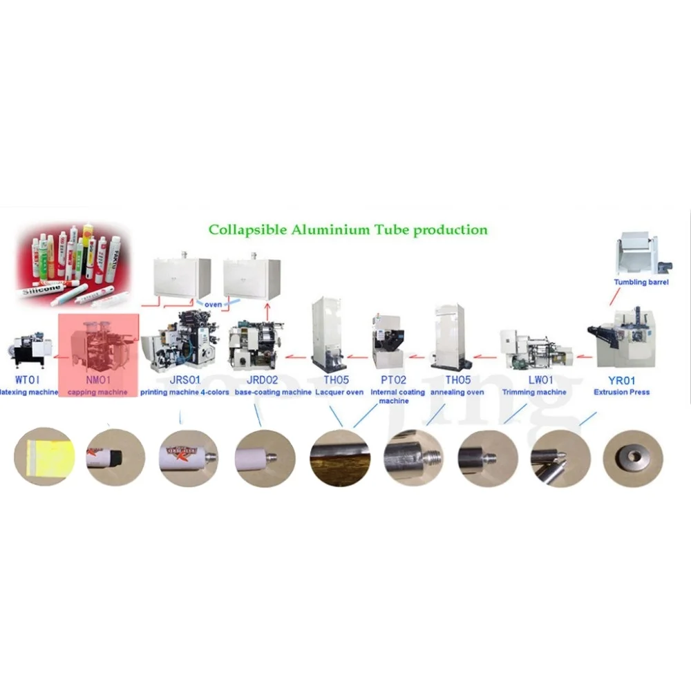 Slug Press Aluminum Ointment Tube Production Line Automatic chemical