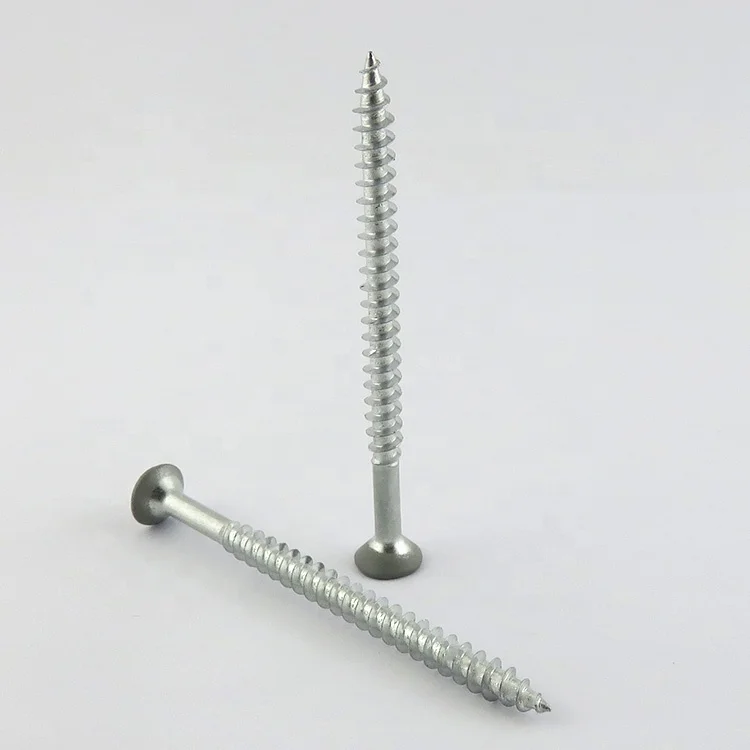 Coated head  white zinc plated countersunk wood lag screws confirmate screw