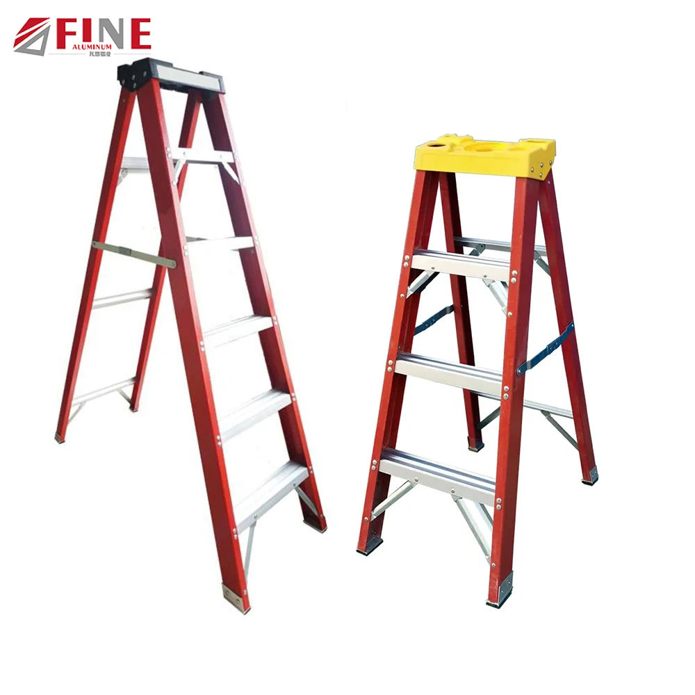 Ansi Approve Heavy Duty Fiberglass Straight Stair Outdoor Minimalist Industry Fiberglass Ladder