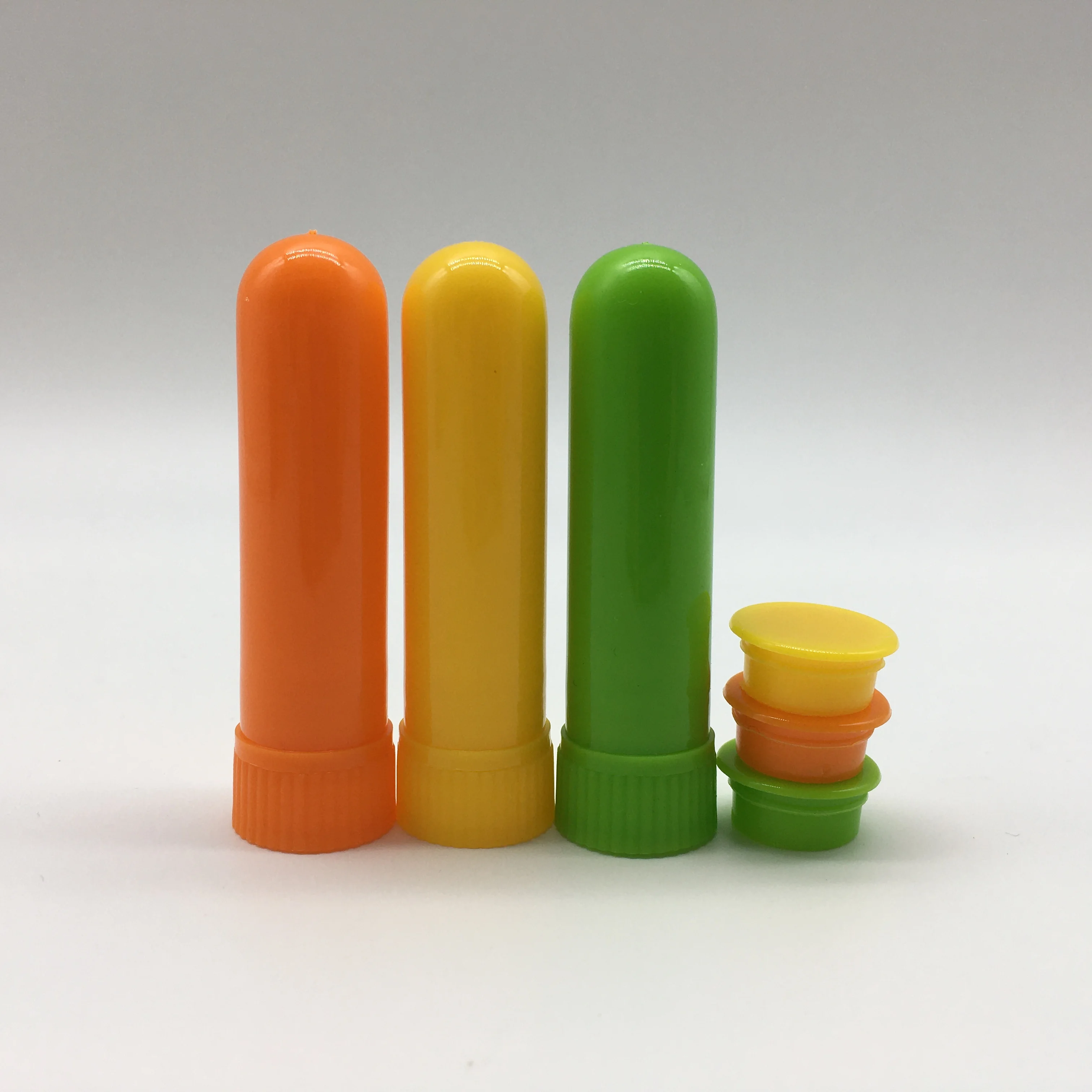 empty Nasal aroma essential oil inhaler with thick cotton wicks 5g nasal inhaler stick