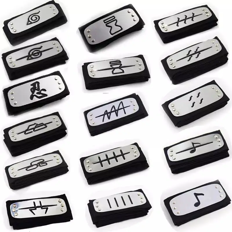 Wholesale Konoha Village Ninja Shinobi  Headband Supplier for Student Headband Props Anime Naruto Headband Cosplay