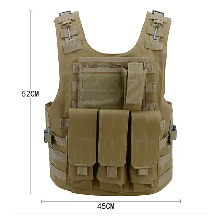 Gujia Stock Oxford Molle Tactical Gear Waterproof Fast Release High Visibility Amphibious Gilet Tactique Tactical Vest