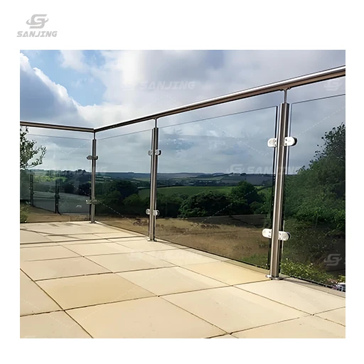 12 mn glass railing balcony aluminum glass railing balustrade system