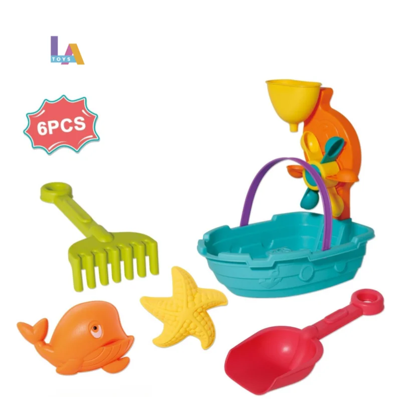 Longthuy Made in Vietnam Beach sand set toy Beach crab model bucket Set of 8pcs summer outdoor toy for children