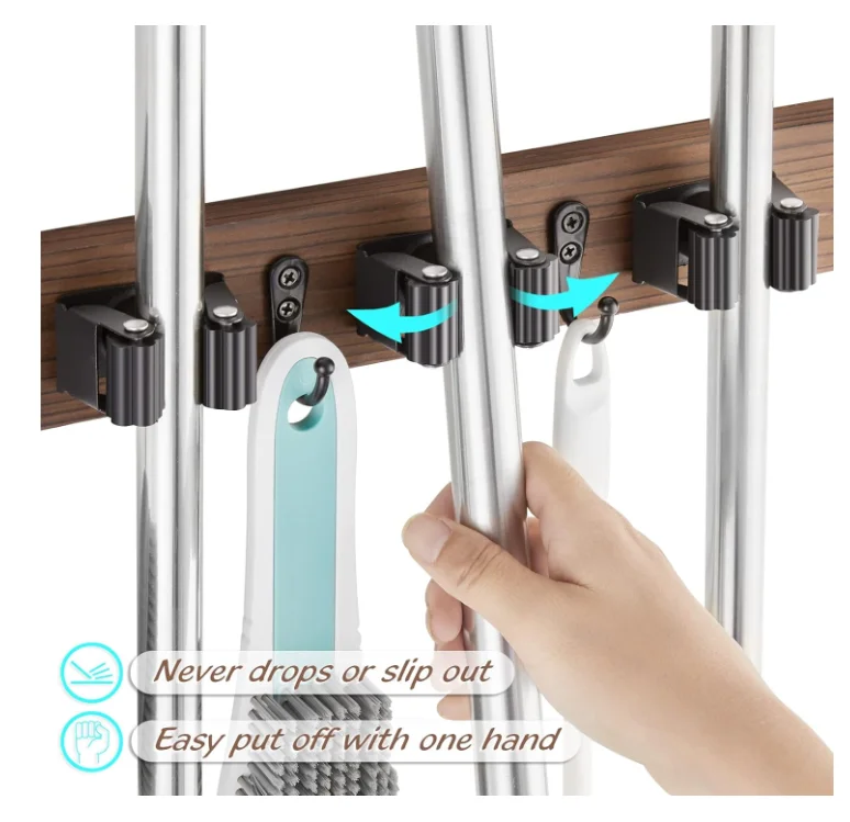 Factory custom offer Wall Mounted Garden Tool Rack Organizer Hanger Mop Broom Holder