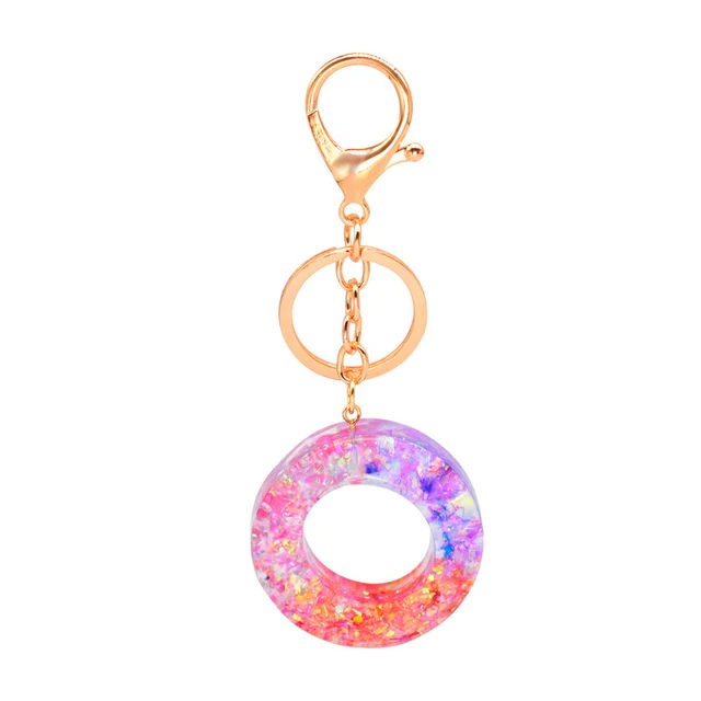 Cute Acrylic Keychains 26 English Letter Pendant Key Chain Ring Charm Glitter Keyring Bag Gift Luxury Couple Jewelry