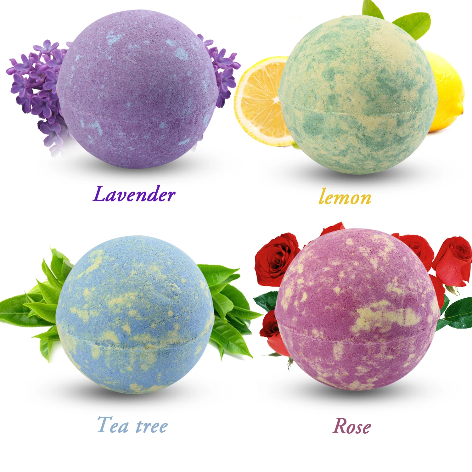 
Vegan Bath Bombs Gift Set Packing Fizzy Spa Bath for Kid Women with Scented candle 