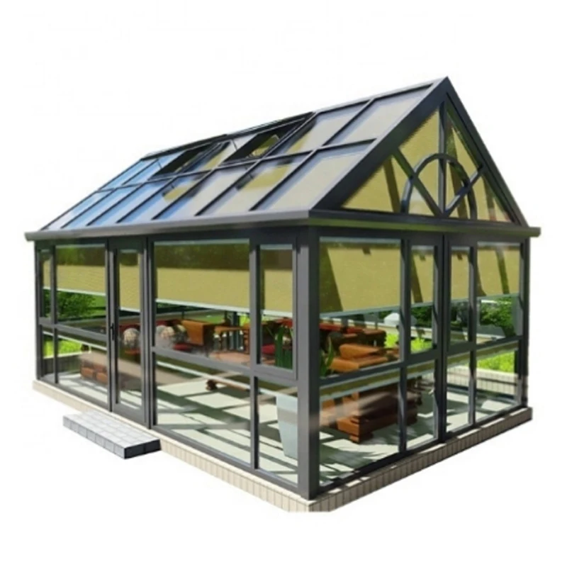 Aluminum Insulating Glass Solarium Free Standing Aluminum Glass Sunroom Garden Veranda