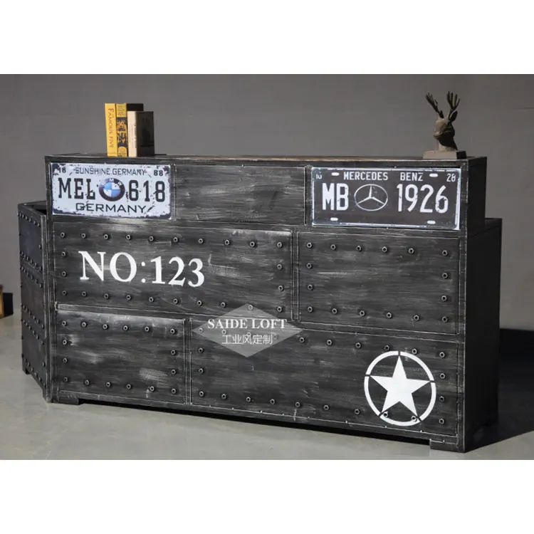 
Container Cash Register With Corner Bar Bar Reception Desk Container Style Reception Desk L Shape 