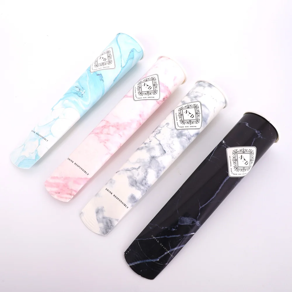 Water Proof High Quality Squeeze Paper Disposable Frozen Tube Boxes Push Up Cream Cups Calippo Ice Lolly Packaging
