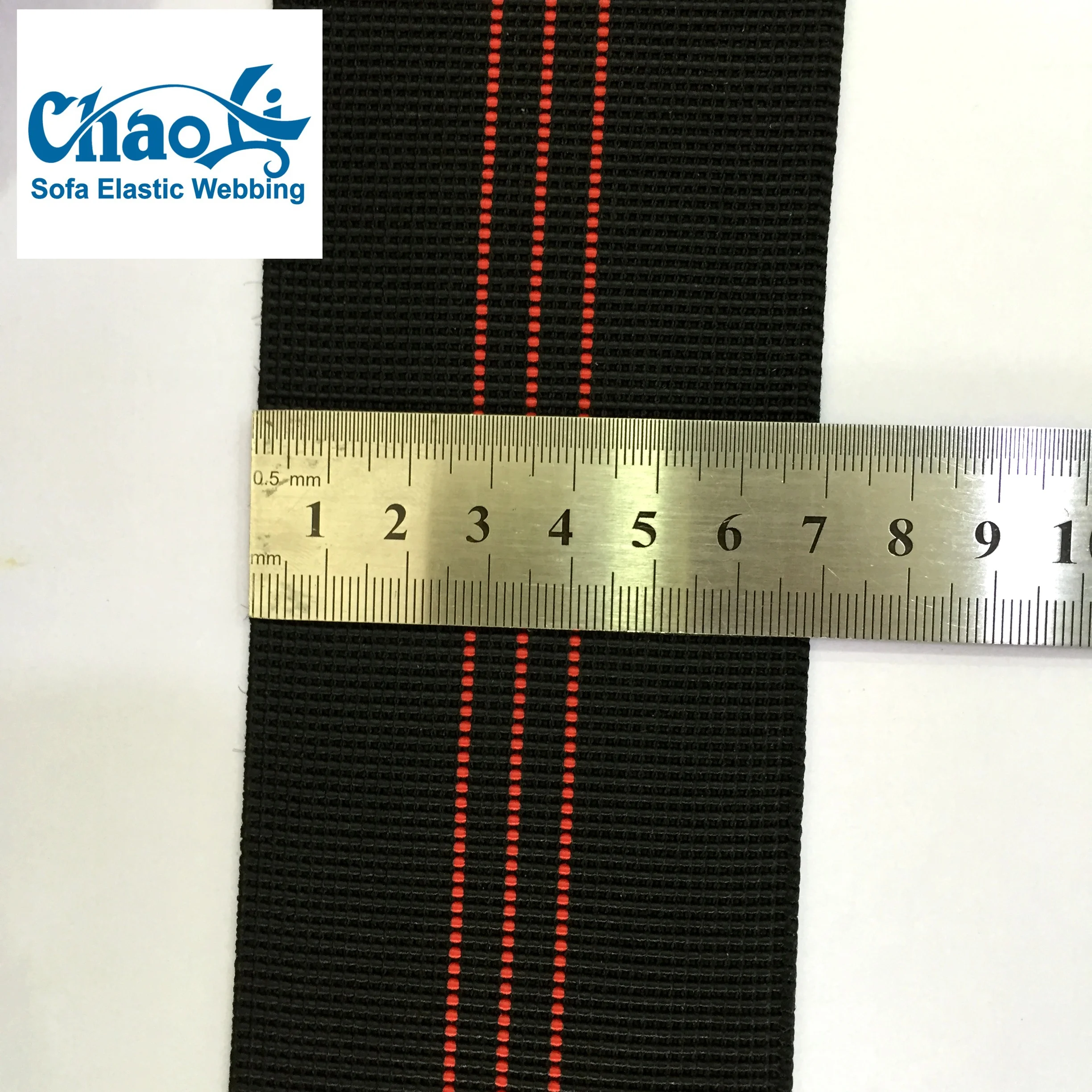 70mm black Sofa elastic webbing for seat