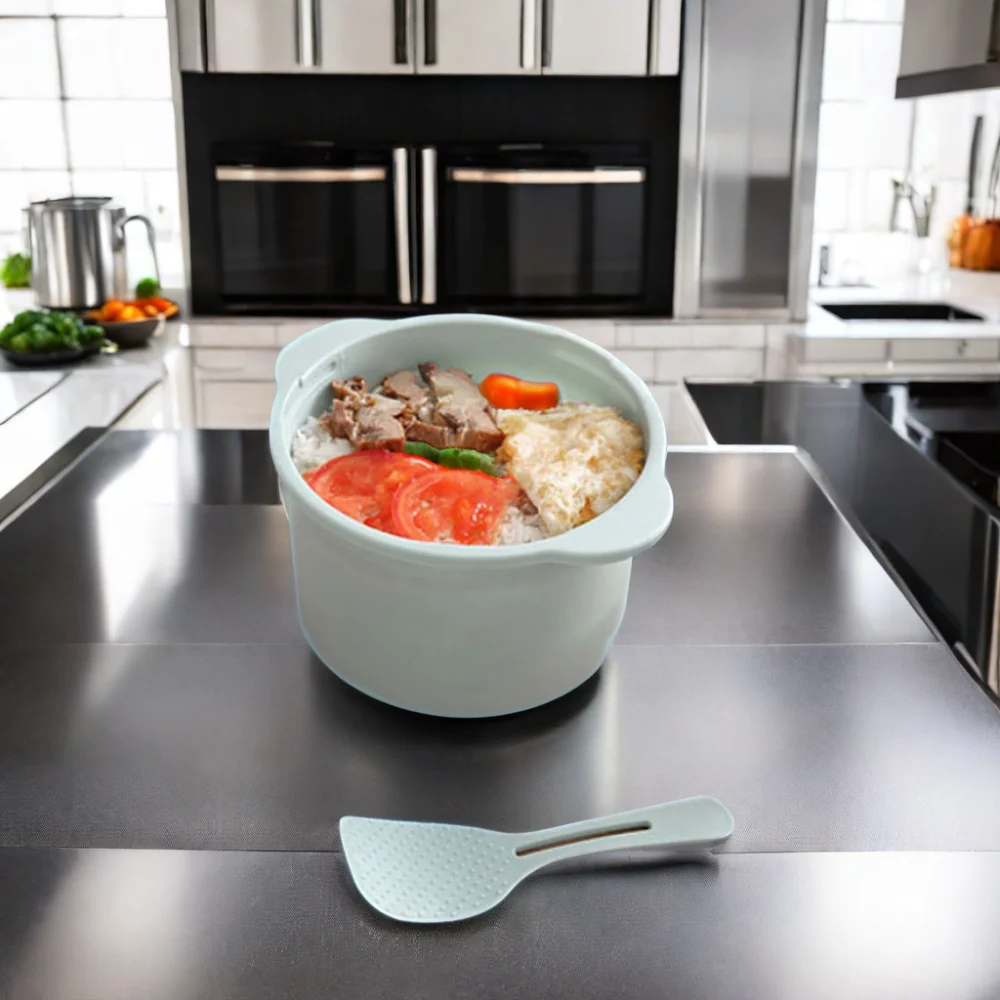 New Multifunctional Plastic Microwave Rice Cooker and Bento Lunch Box Insulated Food Steamer Pot