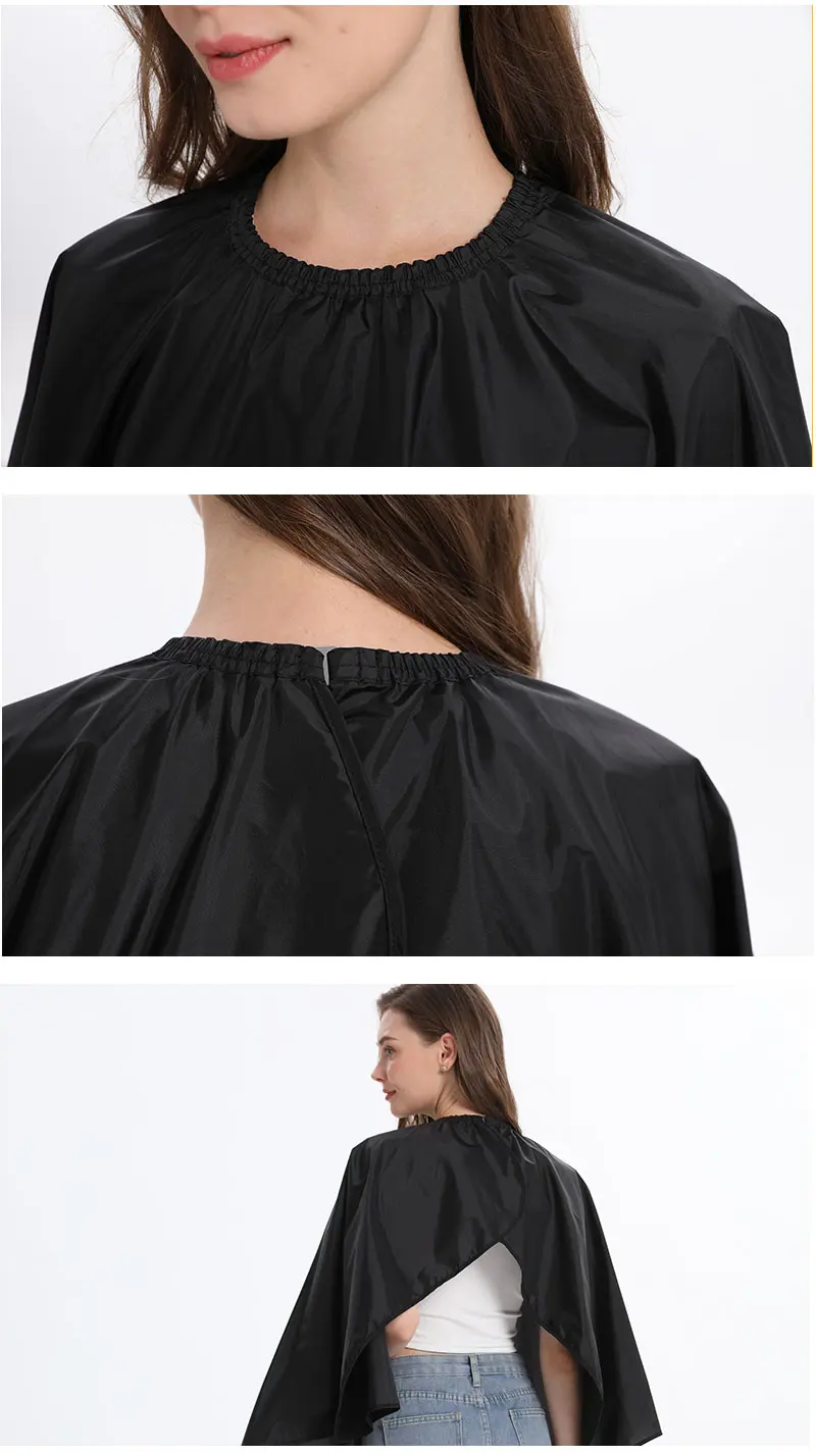 Factory Price Polyester Barber Cape, Custom LOGO Hairdressing Accessories Coloring Cape For Beauty Salon 140A