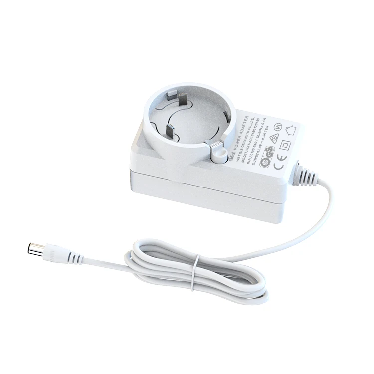 EU UK AU Interchangeable Plug in Adaptor Supply Specs 5V 9V 12V 3A 18W AC DC Wall Mount Power Adapter