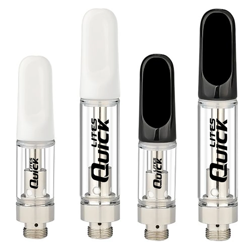 
flat ceramic mouthpiece CBD cartridge with 2.0mm oil hole 