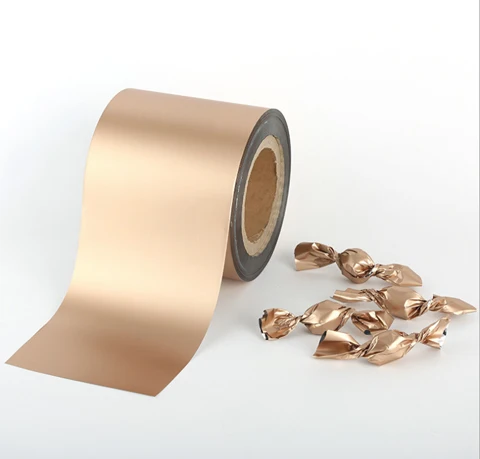 Metallized Candy Twist Wrap Films With Custom Design For Sweet Chocolates Ball Toffee Candy Wrappers