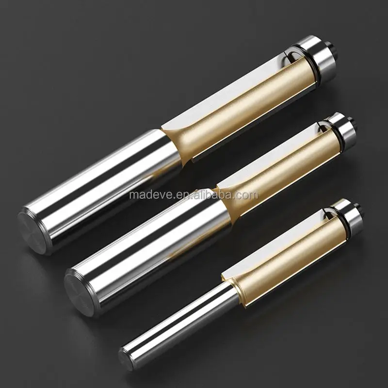 Hot Sell Tideway Woodworking Tool 2 Flutes Trimming Router Bit Flush Trim Bit With Bearing 1/4 1/2 shank