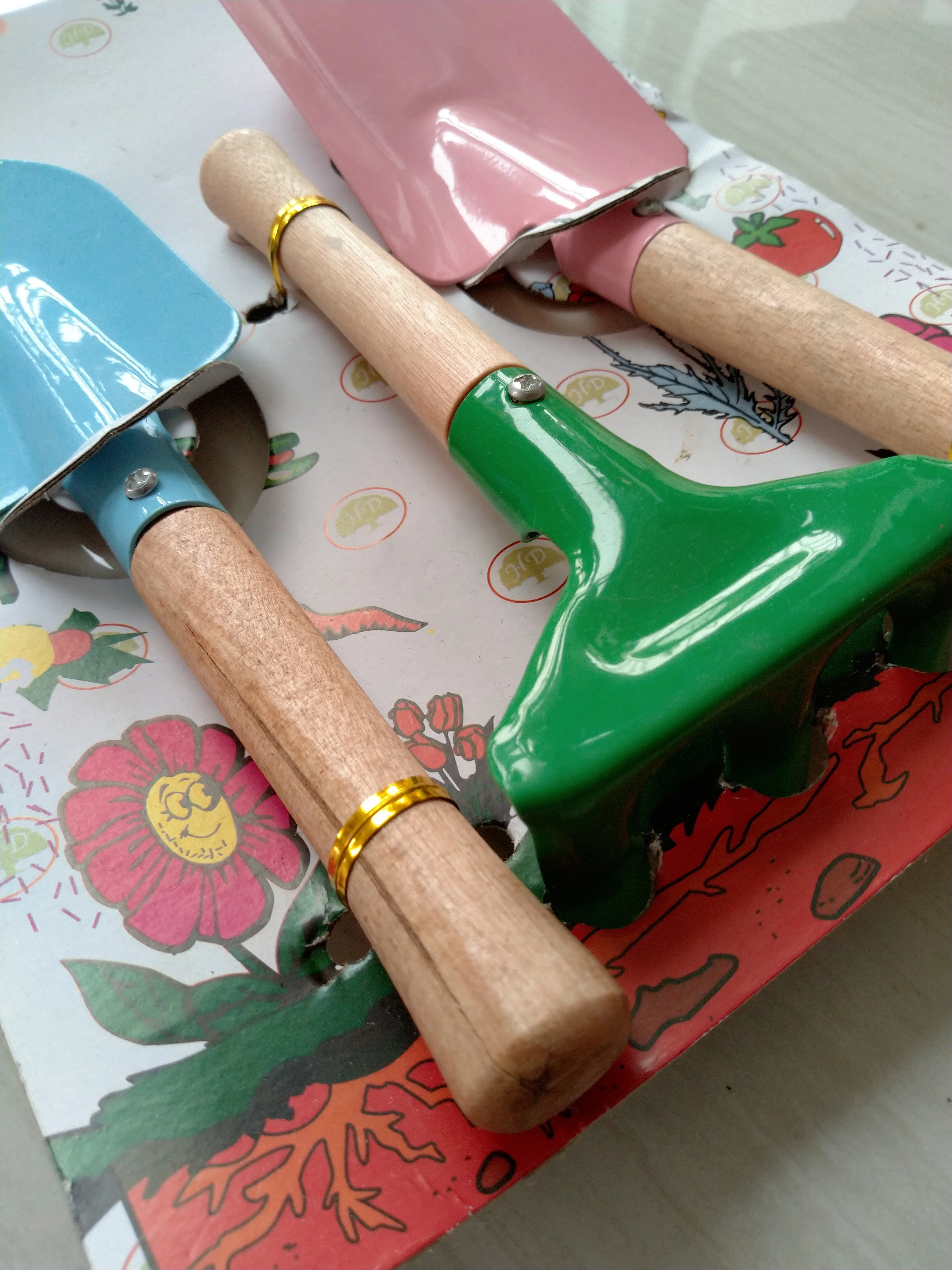 Kids Garden Bonsai Carving Shovel Rake Towel Tool Set