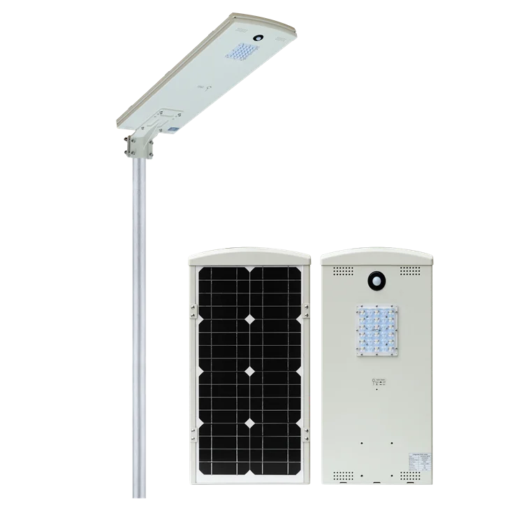 Lithium Battery 20w 30w 40w 50w 60w 70w 90w 100w All in One Solar Street Light System Outdoor IP65 Waterproof with PIR Sensor