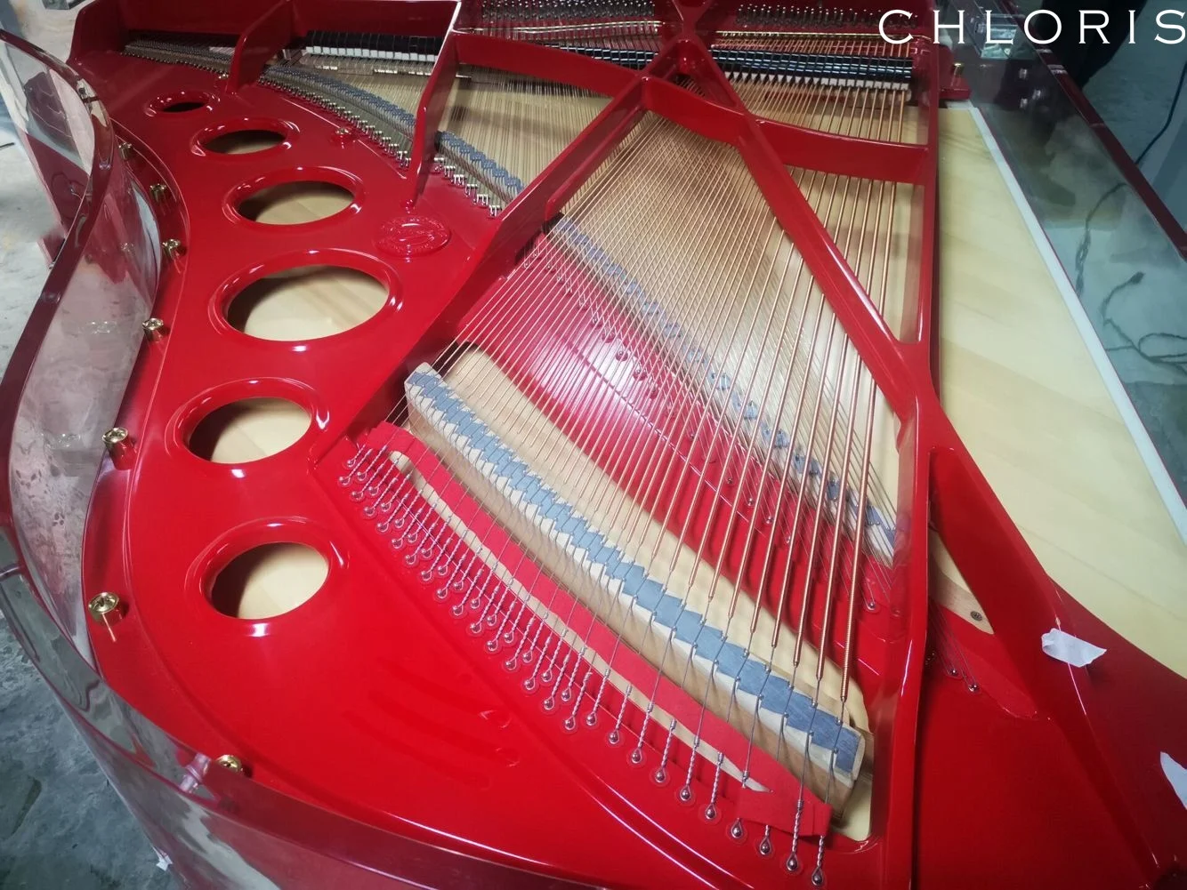 New brand Crystal  Piano  HG-186A Grand Piano red colour  for Home Luxury  Furniture