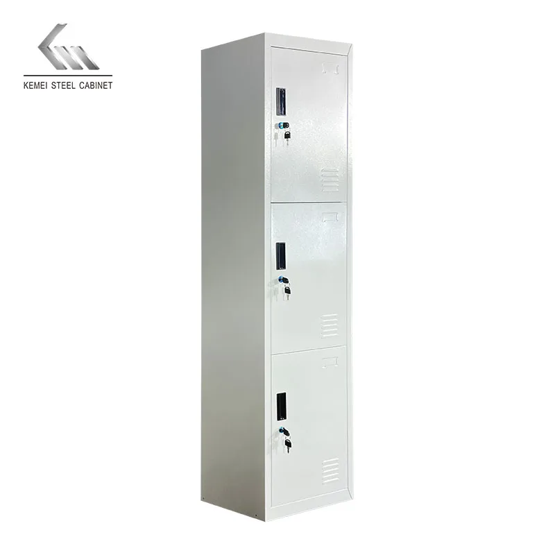 Double tier single two 2 Door Metal Steel Gym Locker with Lock Staff Work Clothes Locker Storage School steel Locker Cabinet
