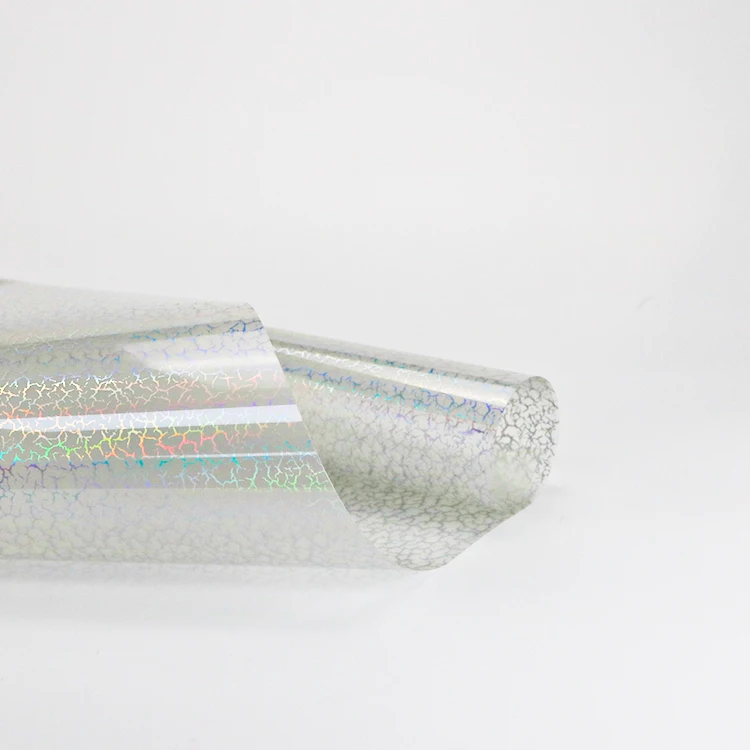 Factory Price Silver High Quality Metallic Aluminum TPU Holographic Laser Heat Transfer Vinyl Film for Textile PL001 Vinyl Roll