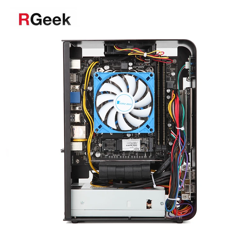 RGeek U110 новый пользовательский розовый золотой красный алюминий мини ITX маленький ПК Компьютер Корпус башня поддержка 4x3,5 'HDD и GPU