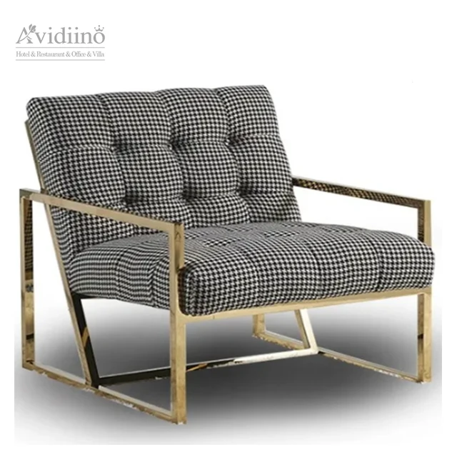 Perfect Quality Hotel Leisure Chairs Luxury Single  Sofa Chairs For Living Room stainless steel frame recliner sofa armchair