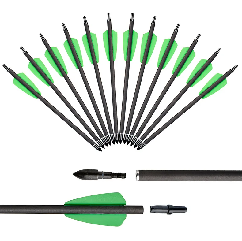 Wholesale 7.5 Inch Archery Crossbow Bolts Pure Carbon Arrow Shaft for Crossbow Bow Hunting Archery Accessories