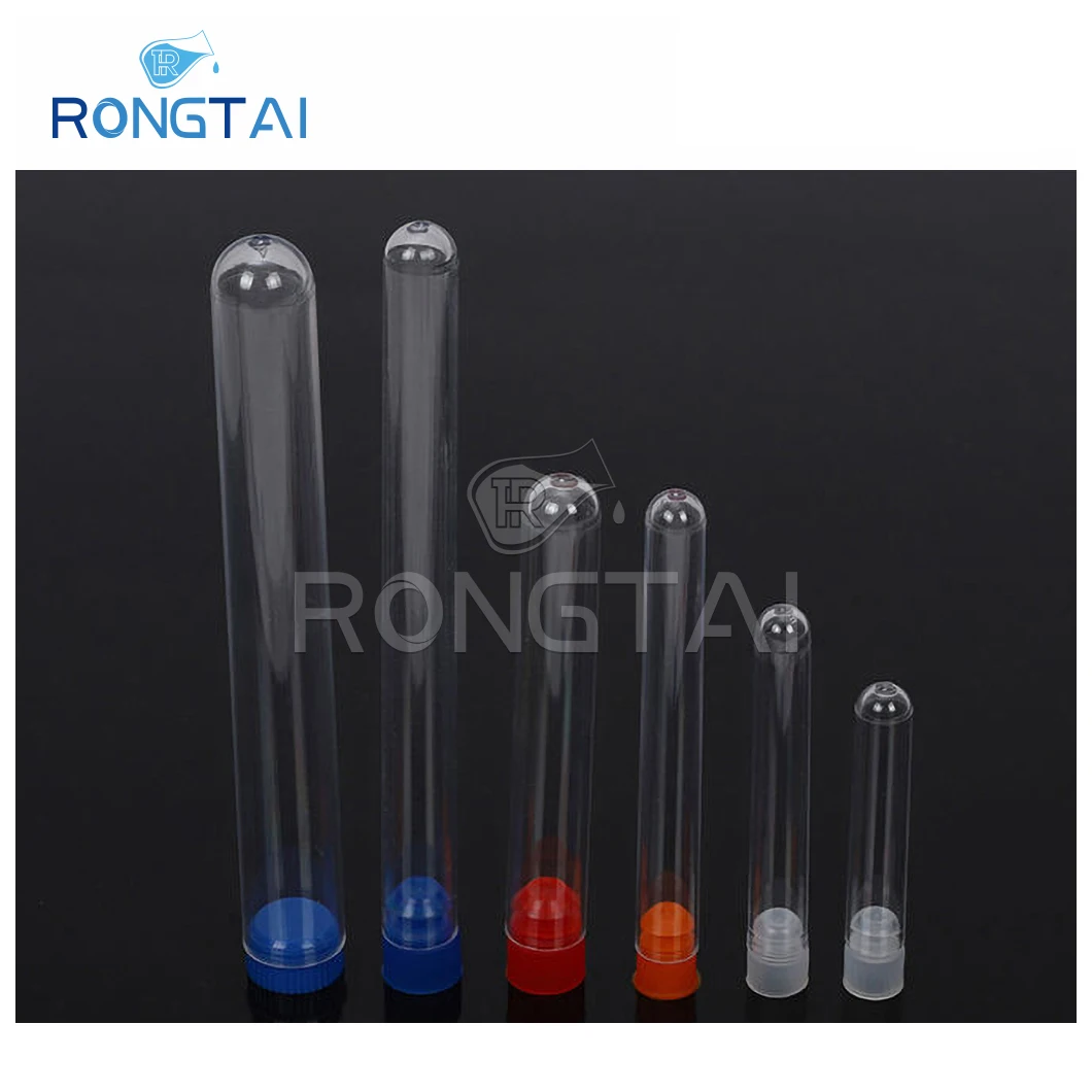 RONGTAI Polypropylene Test Tube Manufacturing 16*100mm Plastic Test Tube 100Ml China Plastic Test Tubes With Caps