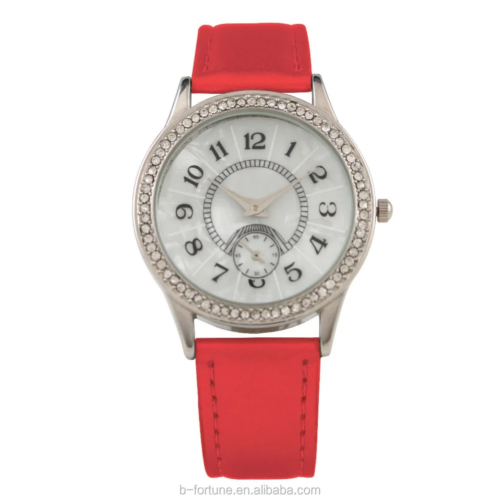 FT1615 High Quality Fashion Gold Plated Wrist Luxury  Watch stones decorated stainless steel back Quartz Watch