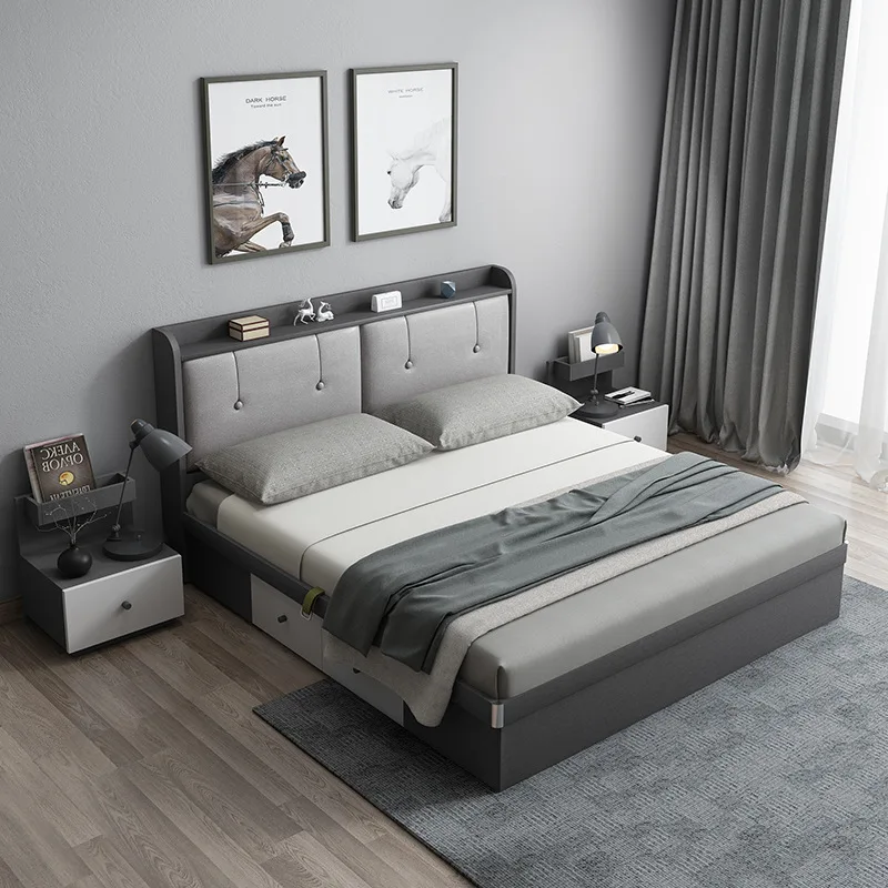 Kainice Discount luxury storage platform bed storage bed upholstered bed frame for home